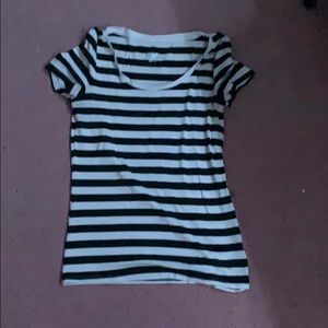 black and white striped